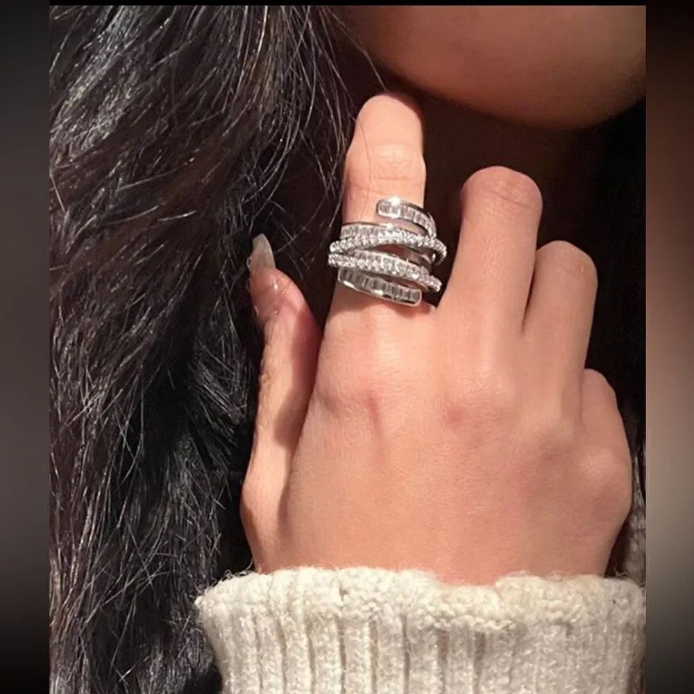 Classic silver ring A423